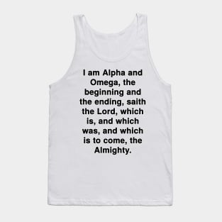 Revelation 1:8  Bible Verse Typography KJV Tank Top